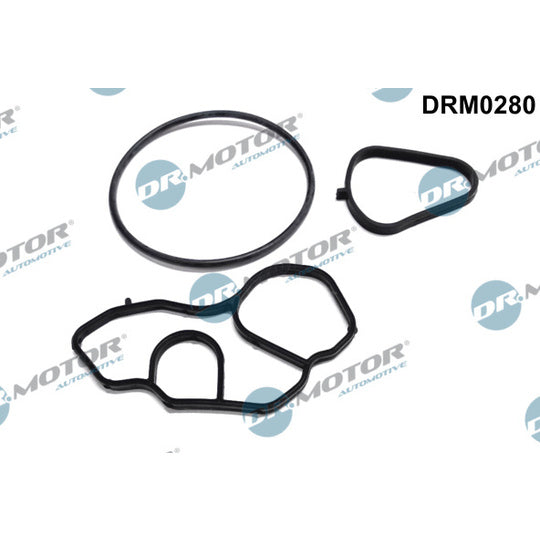 Dr.Motor Automotive Gasket Set, oil cooler to suit Peugeot, Citroën, Opel