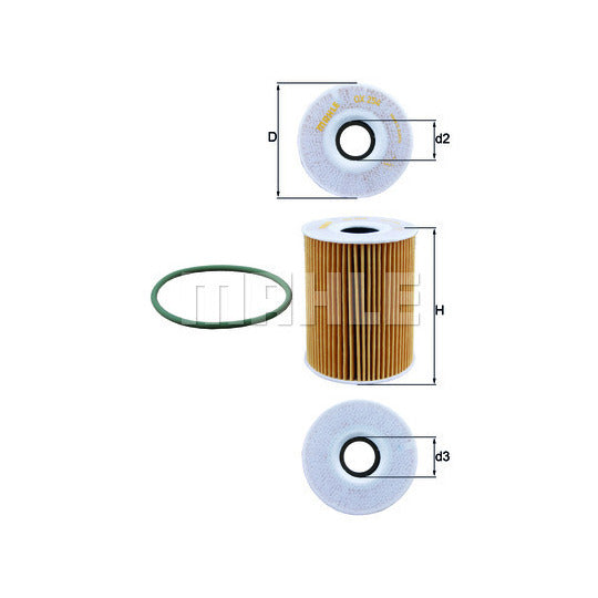 Mahle Oil Filter to suit Porsche
