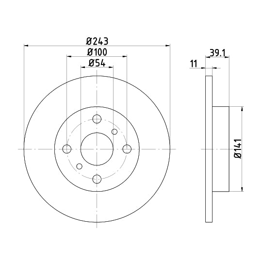 Textar Brake disk to suit Toyota