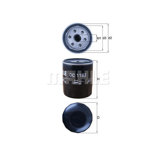 Mahle Oil Filter to suit Mazda