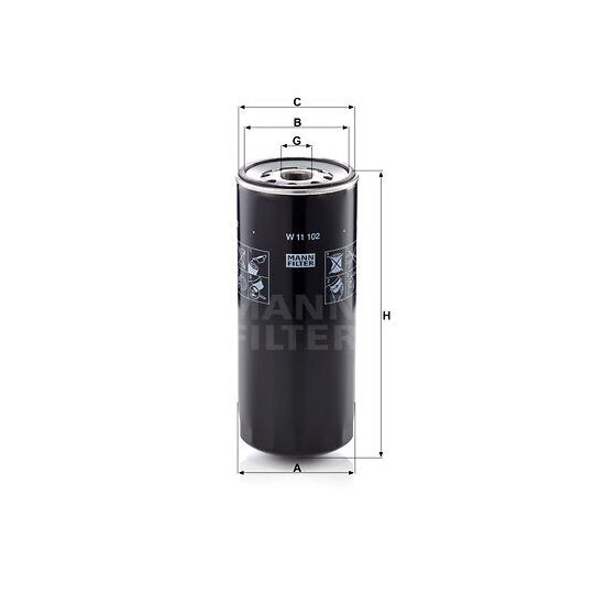 Mann-Filter Filter, operating hydraulics to suit Case, Iveco, Caterpillar