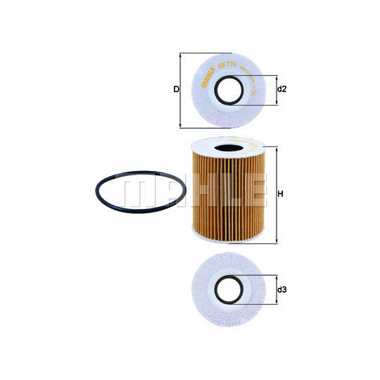 Mahle Oil Filter to suit Ford, VW, Peugeot
