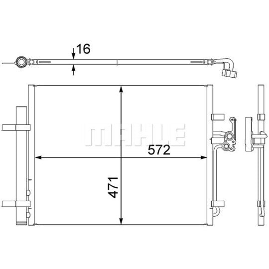 Mahle Condenser, air conditioning to suit Ford, Land Rover, Volvo