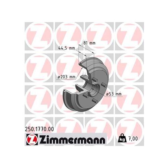 Zimmermann Brake Drum to suit Ford