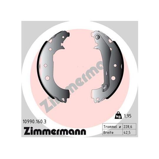 Zimmermann Brake Shoe Set to suit Ford