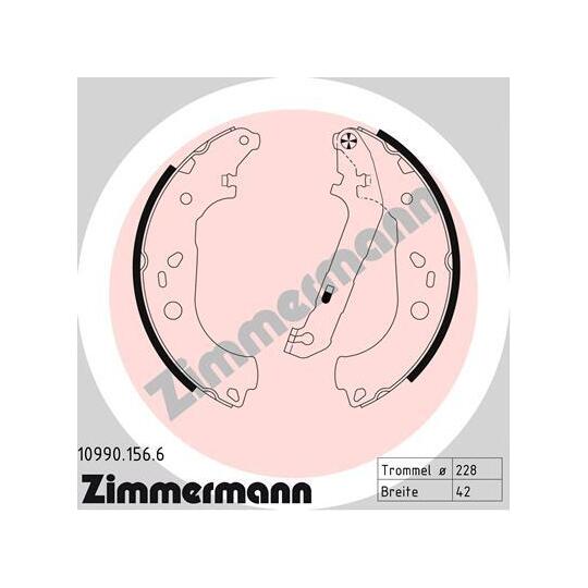 Zimmermann Brake Shoe Set to suit Ford