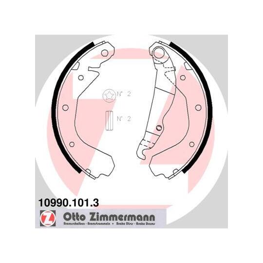 Zimmermann Brake Shoe Set to suit Opel, Vauxhall