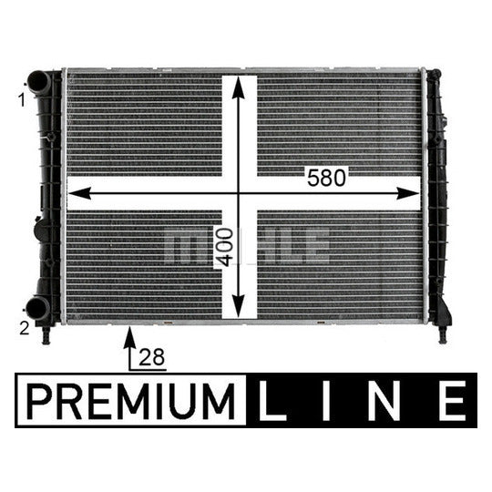 Mahle Radiator, engine cooling to suit Fiat, Alfa Romeo
