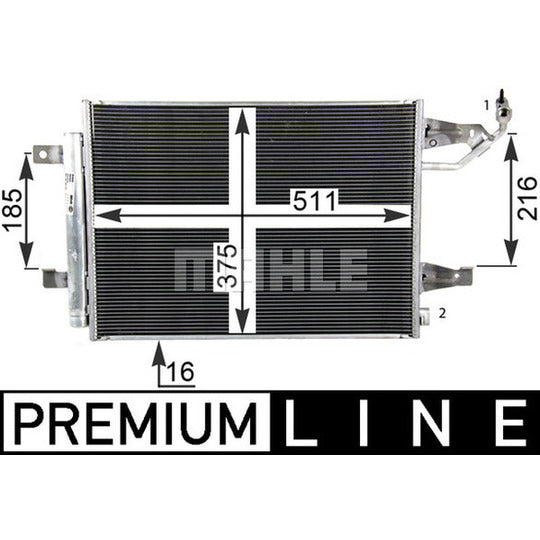 Mahle Condenser, air conditioning to suit Mitsubishi, Smart