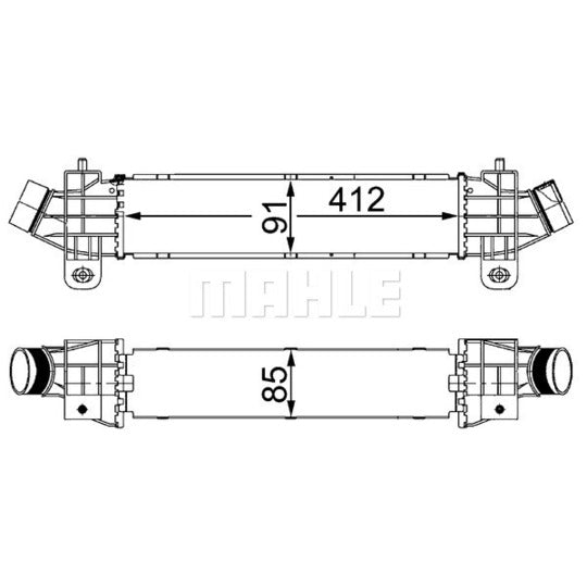 Mahle Intercooler, charger to suit Ford