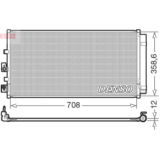 Denso Condenser, air conditioning to suit Ford
