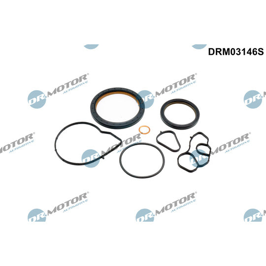Dr.Motor Automotive Gasket Set, crank case to suit Peugeot, Citroën, Mini
