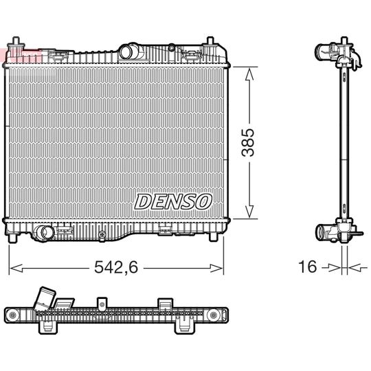 Denso Radiator, engine cooling to suit Ford