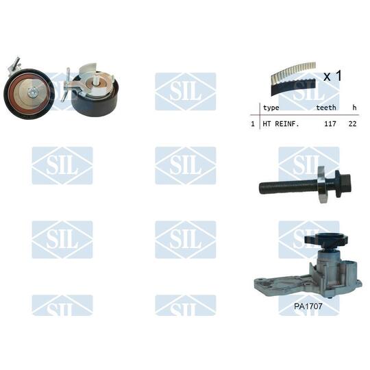 Saleri Sil Water Pump & Timing Belt Kit to suit Ford, Mazda, Volvo