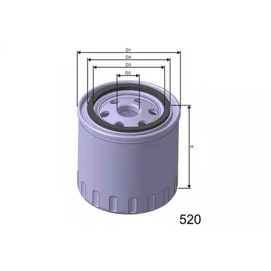 Misfat Fuel filter to suit Ford, Case, Iveco
