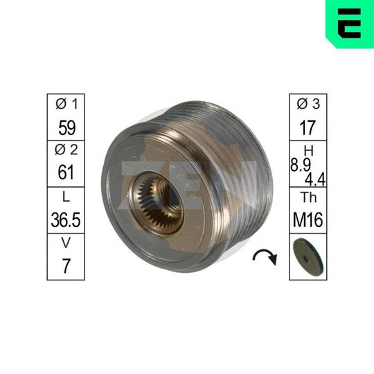 Era Alternator Freewheel Clutch to suit Ford