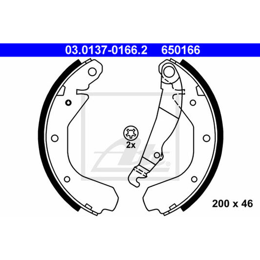 Ate Brake Shoe Set to suit Opel, Vauxhall