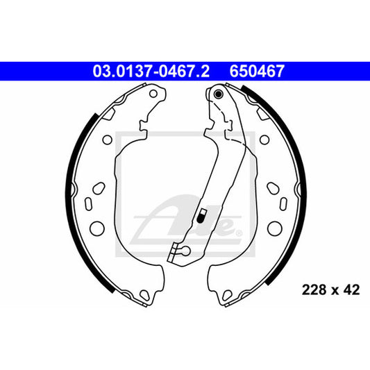 Ate Brake Shoe Set to suit Ford