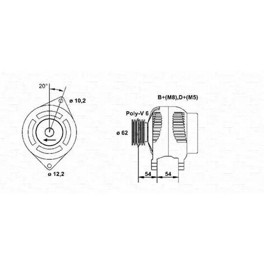 Magneti Marelli Alternator to suit Fiat, Lancia
