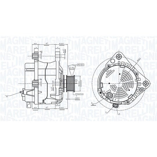 Magneti Marelli Alternator to suit Ford, Audi, VW