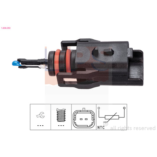 Eps 1.830.392 Sensor, fuel temperature to suit Toyota, Peugeot, Citroën