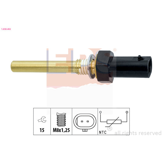 Eps 1.830.402 Sensor, oil temperature to suit Opel, Vauxhall