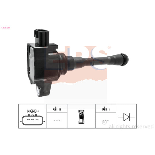 Eps Ignition coil to suit Nissan, Hitachi, Renault
