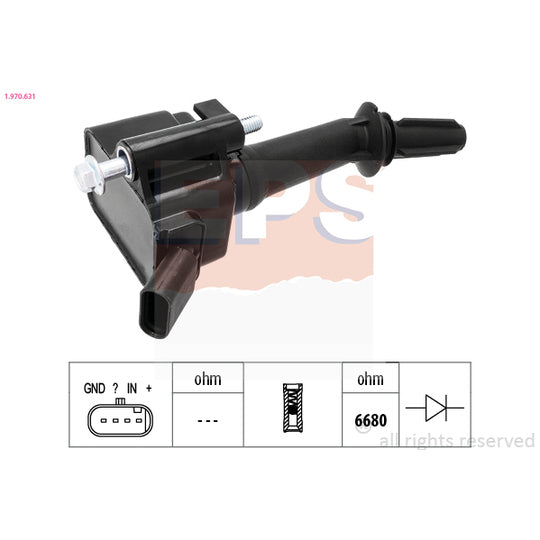 Eps Ignition coil to suit Hitachi, Opel, Vauxhall