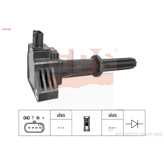 Eps Ignition coil to suit Hitachi, Opel, Vauxhall