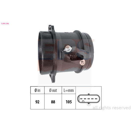 Eps Air Flow Sensor to suit Audi, VW, Hitachi