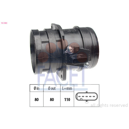 Facet Air Mass Sensor to suit Audi, VW, Hitachi