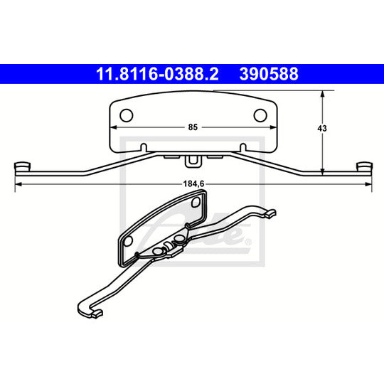 Ate Spring, brake caliper to suit Ford, Volvo