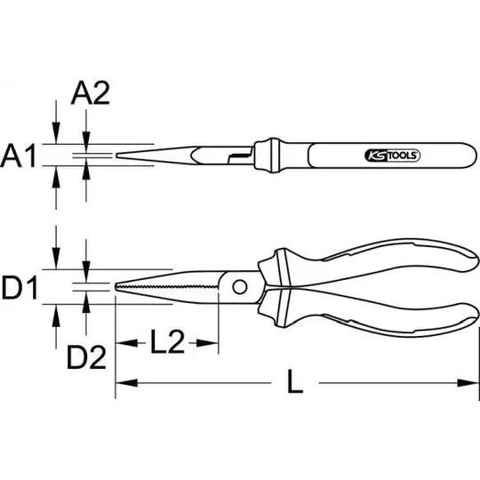 Ks Tools Flat Pliers