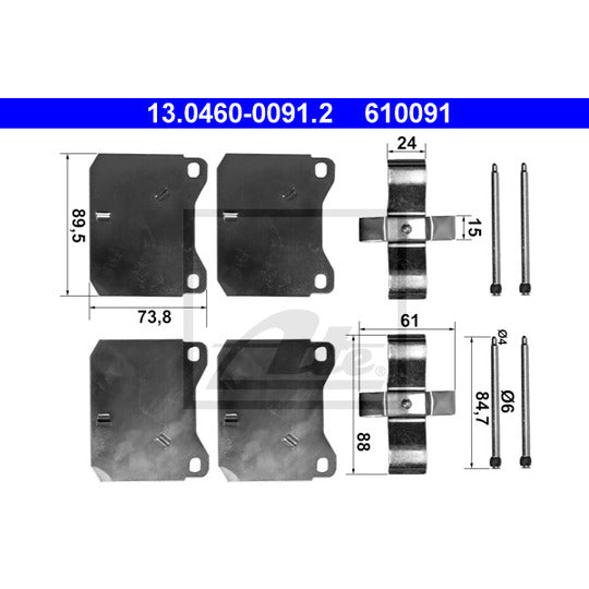 Ate Accessory Kit, disc brake pad