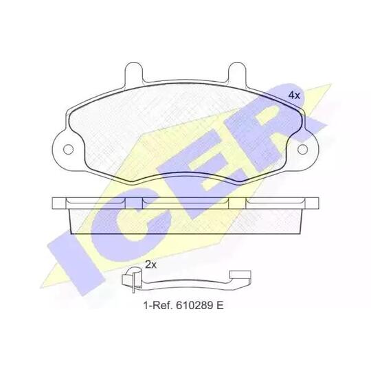 Icer Brake Pad Set, disc brake to suit Ford
