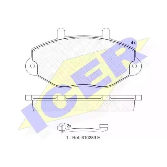 Icer Brake Pad Set, disc brake to suit Ford