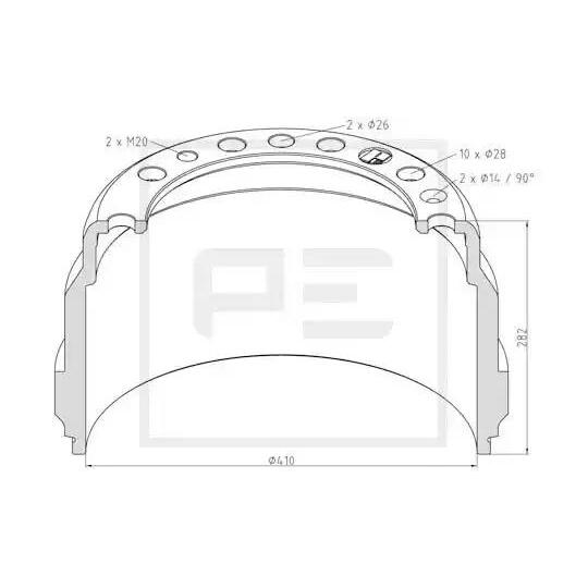 Pe Automotive Brake Drum to suit Volvo
