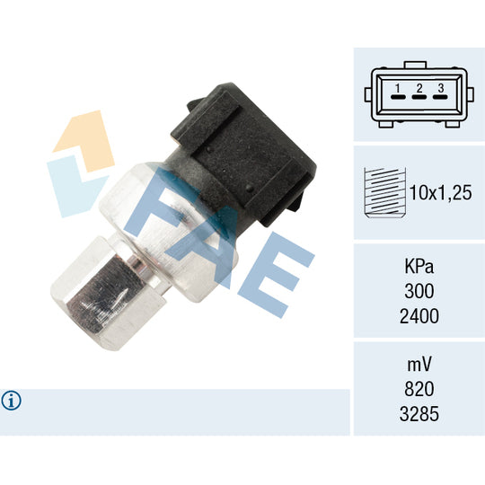 Fae Pressure Switch, air conditioning to suit Hitachi, Volvo