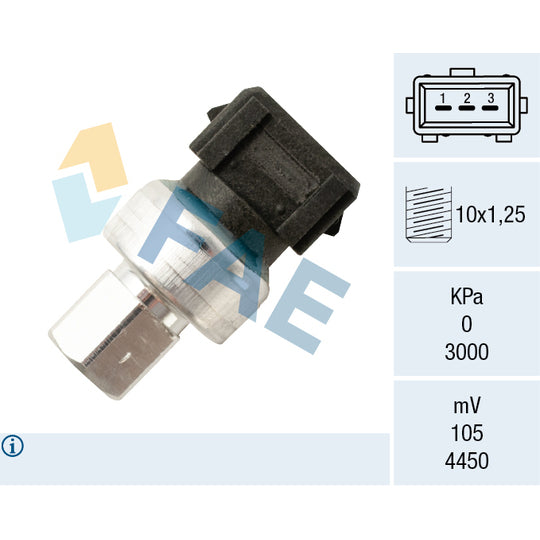 Fae Pressure Switch, air conditioning to suit Hitachi, Volvo