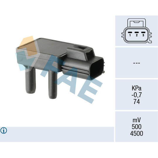 Fae Sensor, exhaust pressure to suit Ford, Mazda, Peugeot