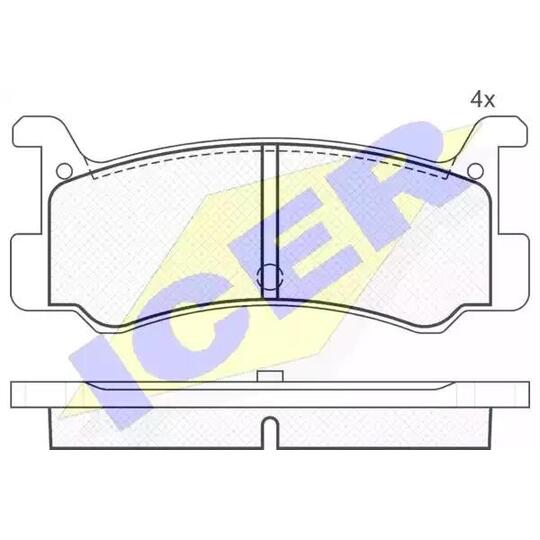 Icer Brake Pad Set, disc brake to suit Ford, Mazda, Daihatsu