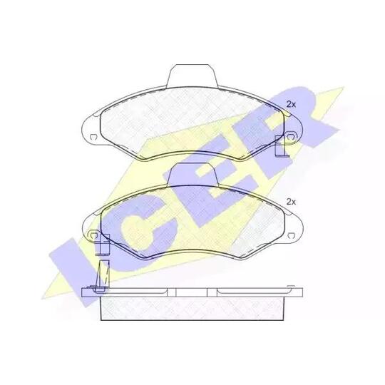 Icer Brake Pad Set, disc brake to suit Ford