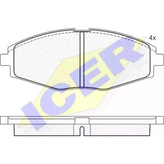 Icer Brake Pad Set, disc brake to suit Chevrolet, Daewoo