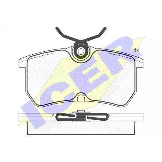 Icer 181265 Brake Pad Set, disc brake to suit Ford