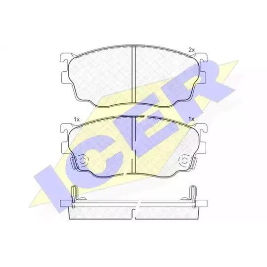 Icer Brake Pad Set, disc brake to suit Mazda