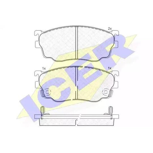 Icer Brake Pad Set, disc brake to suit Mazda