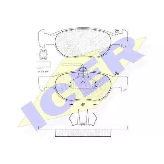Icer Brake Pad Set, disc brake to suit Alfa Romeo