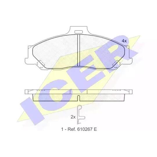 Icer Brake Pad Set, disc brake to suit Ford, Mazda