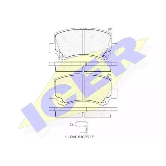 Icer Brake Pad Set, disc brake to suit Suzuki