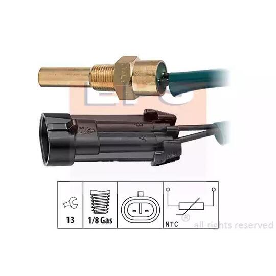 Diederichs 1 830 280 Sensor, coolant temperature to suit Opel, Isuzu